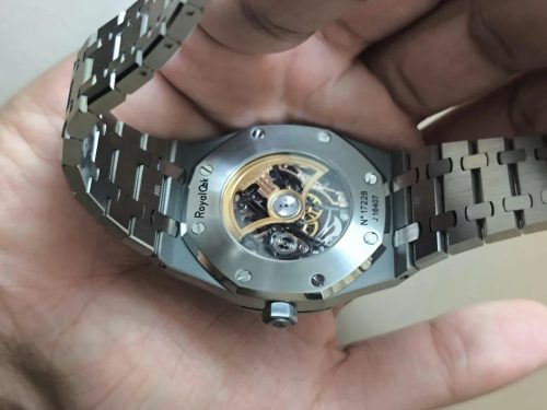 Audemars Piguet Royal Oak Double Balance Wheel Openworked 15407ST Replica photo review