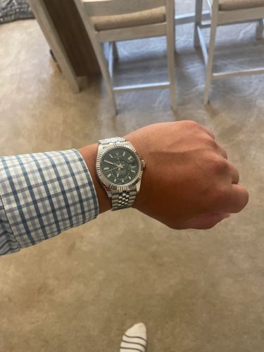 Rolex Sky-Dweller 336934 “Steel, Green” Ultra Detailed Clone photo review