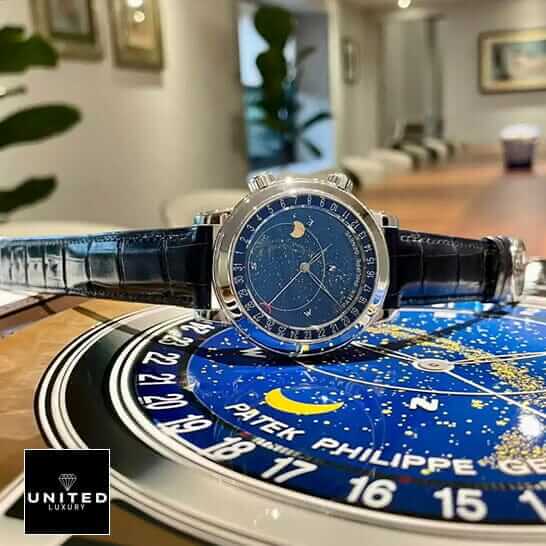 Patek Philippe Celestial 6102P-001 "Grand Complications" Ultra Accurate Clone patek philippe celestial grand 6102p replica 5 Patek Philippe Celestial Grand 6102 Blue Leather Bracelet Replica in the house