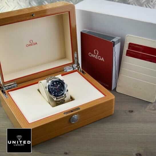 Omega Seamaster Diver Co-Axial Chronograph 212.30.44.50.03.001 Mirror Clone Quality omega 300m chronograph replica Omega Seamaster 212.30.44.50.03.001 Blue Dial 300m Replica in the box