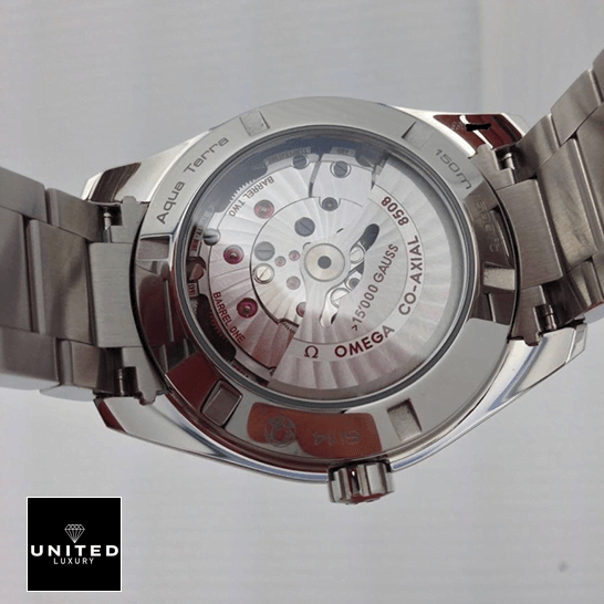 Omega Co Ax?al Aqua Terra Stainless Steel Case Replica upside view