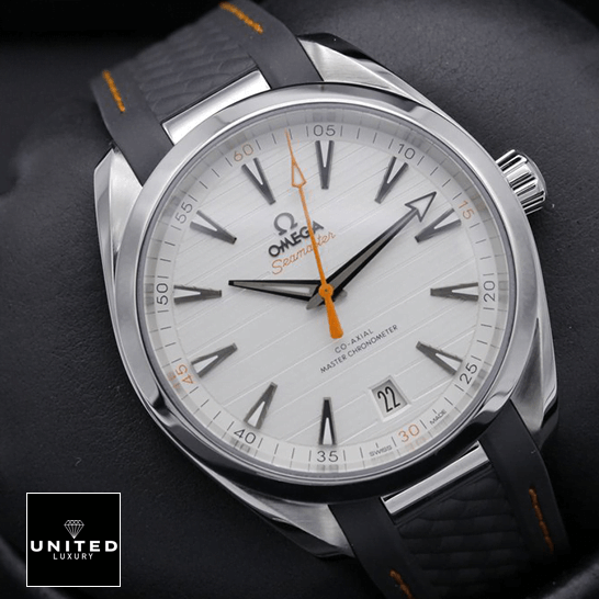 Omega Aqua Terra 220.12.41.21.02.002 White Dial Replica orange second hand