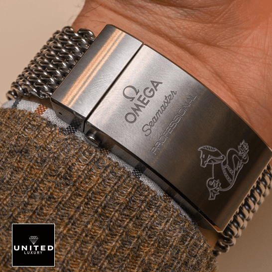 Omega Seamaster Profess?onal Steel Clasp Replica pn the man wrist