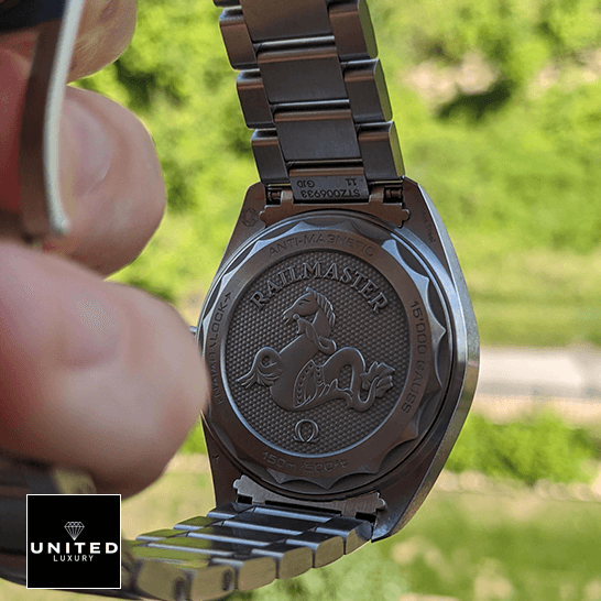 Omega Ra?lmaster Stainless Steel Case Replica green background