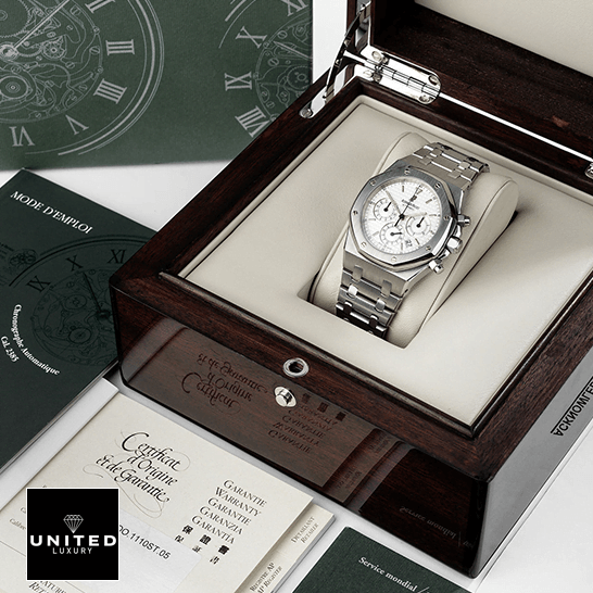 Audemars Piguet Royal Oak Chronograph 26300ST.OO.1110ST.05 Exact Replica 1:1 Audemars Piguet Royal Oak 25860ST.OO_.1110ST.05 White Dial Replica in the box