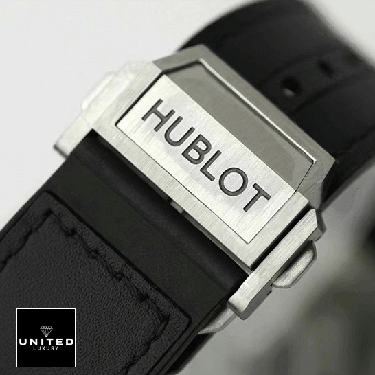 Hublot Big Bang Sang Bleu 415.NX.1112.VR.MXM16 Ultra Realistic Replica hublot big bang sang bleu 415.NX .1112.VR .MXM16 dial Hublot Big Bang Sang Black Rubber Bracelet Steel Clasp Replica white background