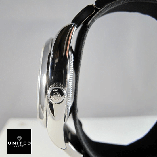 Rolex Air King 114200 Replica Corwn / Push Button and rightside view