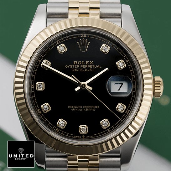 Rolex Datejust Gold Bezel Gem-Set Indices