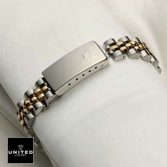 Rolex 69173 Stainless Steel Jubilee Bracelet Replica rolex logo on the buckle