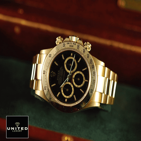 Rolex Daytona Cosmograph 16528 "Yellow Gold" Exceptional Replica 1:1 rolex daytona cosmograph yellow gold black dial 16528 oyster Rolex Daytona Cosmograph 16528 Yellow Gold Oyster Black Dial Replica