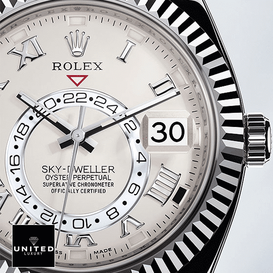Rolex Sky-Dweller White Dial 326939 Fluted Bezel Replica