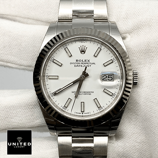 Rolex Datejust 126334 "White Dial Jubilee" Ultra Fine Replica Rolex Perpetual Datejust White Dial Replica white background