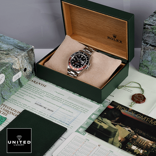 Rolex GMT-Master II Coke 16710 Replica in the Rolex Box & Guarantee Card