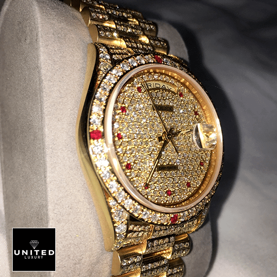 Rolex Datejust 116625 Yellow Gold & Gem Set Iced Out Replica