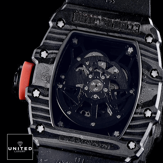 Richard Mille RM 35-02 "Rafael Nadal" Ultra Luxury Clone richard mille rM35 Richard Mille RM35 02 Automatic Carbon Black Replica upside view