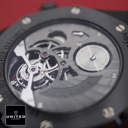 Audemars Piguet Royal Oak Tourbillon 26522CE "Black Ceramic" Pro Clone 1:1 audemars piguet royal oak tourbillon 26522CE.OO .1225CE.01 Audemars Piguet Royal Oak Tourbillion 26522CE.OO_.1225CE.01 Replica upside view