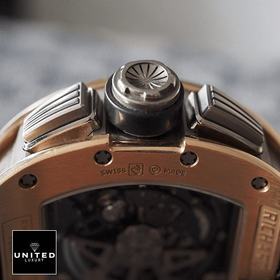 Richard Mille RM 011 "Felipe Massa" Chronograph Premium Duplicate Richard Mille Felipe RM011RG Replica crown / push button