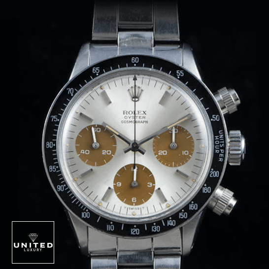 Rolex Cosmograph Daytona 6263 "Silver Dial" Ultra Fine Replica gasdbasdv Rolex Daytona Cosmograph OW502596 Stainless Steel Oyster Replica black Background