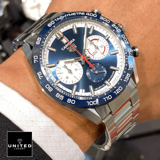 TAG Heuer Carrera Chronograph CBG2016.BA0616 "Blue Dial" High-End Clone Quality tag heuer carrera automatic chronograph CBN2A1E man Tag Heuer Carrera Automatic Chronograph CBN2A1E Blue Dial Replica on the man wrist