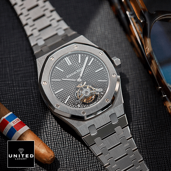 Audemars Piguet Royal Oak Tourbillon 26522CE "Black Ceramic" True Clone 1:1 Audemars Piguet 26512ST.OO_.1220ST.01 Tourbillion Black Dial Replica sun glasses & puro