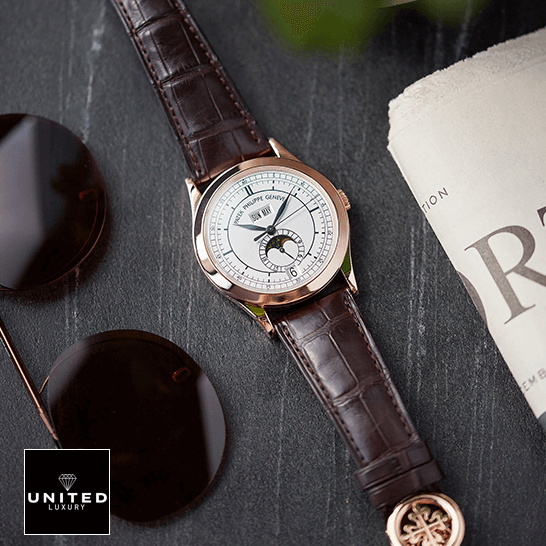 Patek Philippe Annual Calendar Moon Phase 5396R-001 "Rose Gold" True Replica 1:1 patek philippe complications 5396R 001 replica tiltedleft patek-philippe-complications-5396R-001-replica-tiltedleft