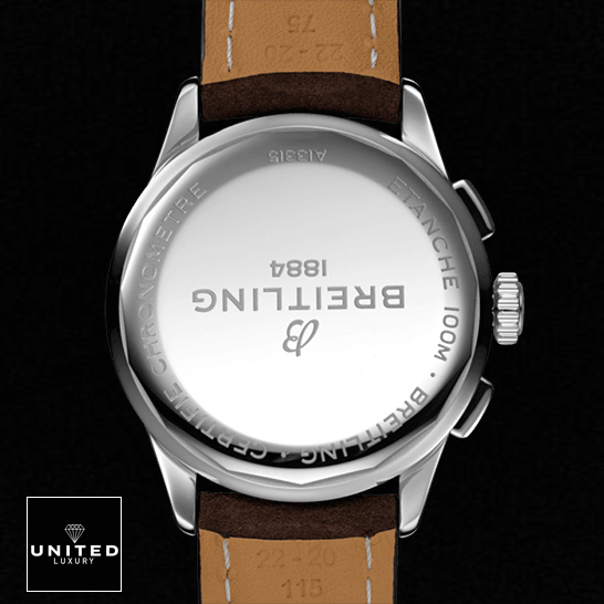 Breitling Premier B01 Chronograph A13315351C1P2 "Blue Dial" Masterpiece Replica Breitling Prmier Steel Case A13315351C1P2 Replica black background upside view