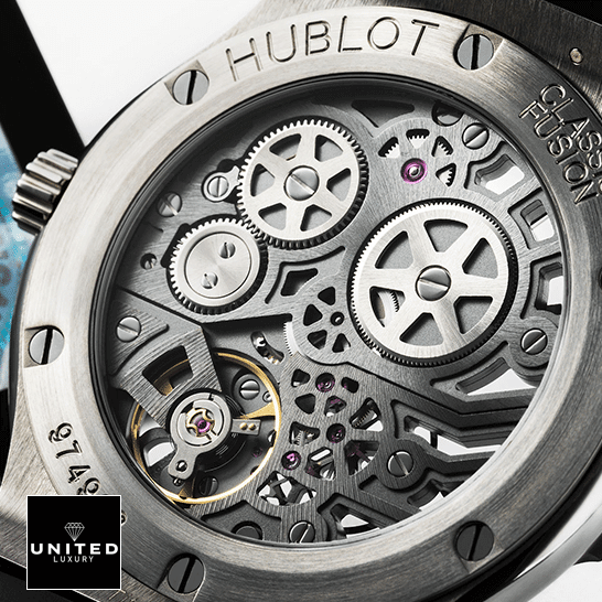 Hublot Classic Fus?on Stainless Steel Replica front mechanism view