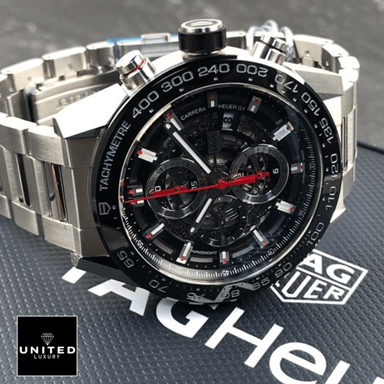 TAG Heuer Carrera 01 CAR2A1W.BA0703 "Black Steel" Collector’s Copy 1:1 tag heuer carrera calibre heuer 01 automatic chronograph CAR2A1W black Tag Heuer Calibre Carrera Heuer 01 Black Bezel Replica on the box