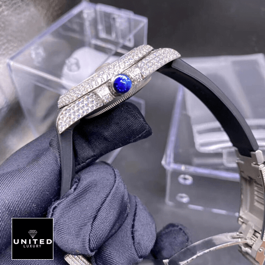 Rolex Submariner 116336 Diamond Replica Crown / Diamond push button