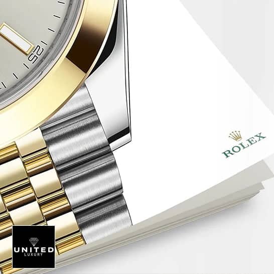 Rolex Datejust 126303-0002 Yellow Gold Super Accurate Clone rolex datejust 41 gold unitedluxury catalog Rolex Datejust 41 126303-0002 Replica Silver Dial Gold Bezel Two tone Bracelet and on the Rolex notebook