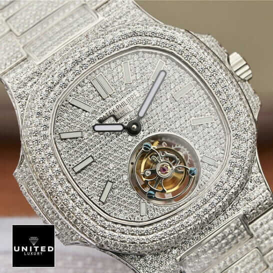 Patek Philippe 6980 Tourbillion Diam?ond Iced Out Replica front view