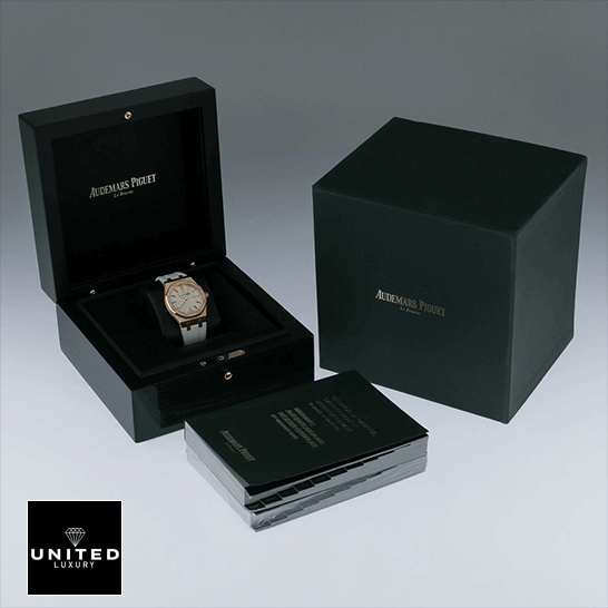 Audemars Piguet Royal Oak 67540OK.ZZ.D010CA.01 True Replica 1:1 unitedluxury lady watch box 1 Audemars Piguet Royal Oak White Dial Replica in the ap box