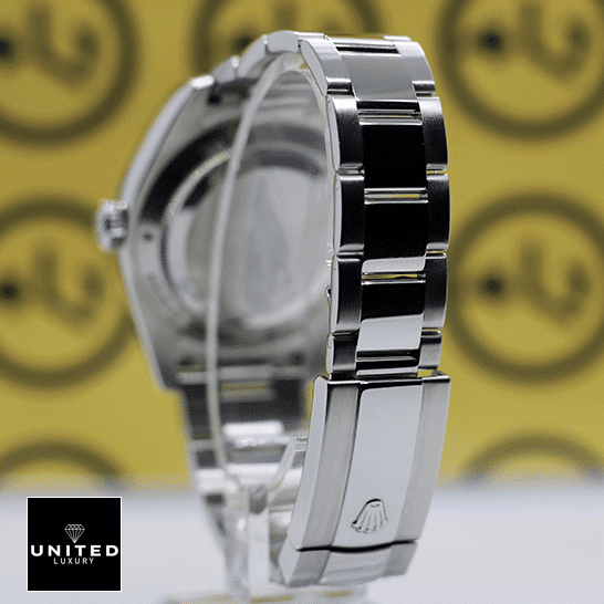 Rolex Milgauss 116400 "Black Dial" Supreme Replica Edition Rolex Milgauss Black 116400 Oyster Replica Back Side Fold Clasp on the Rolex logo