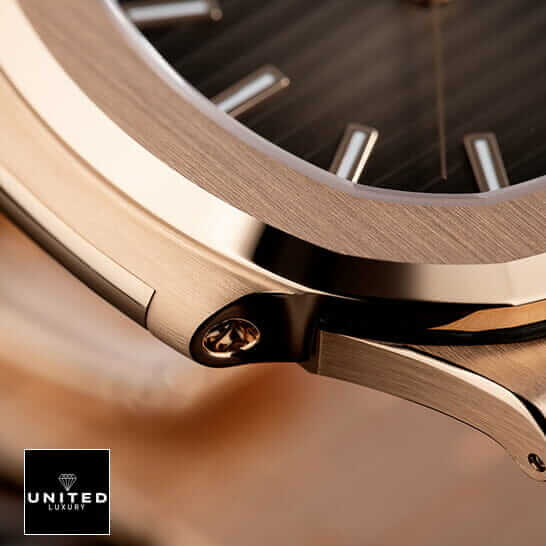 Patek Philippe Nautilus Chronograph 5980/1R-001 "Rose Gold Black Dial" Super Clone Edition patek philippe nautilus rose black dial replica Patek Philippe Nautilus Rose Gold Black Dial Replica steel case