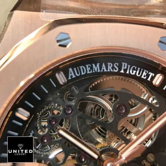 Audemars Piguet Royal Oak 15407ST.OO.1220ST.01 "Rose Gold" Master Replica 1:1 ap skeleton rose replica 5 Audemars Piguet Royal Oak Skeleton Rose Gold Case Replica