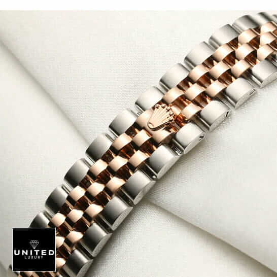 Rolex 279171 Stainless Steel Replica Jubilee bracelet on rolex logo