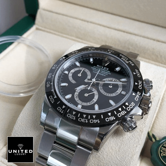 Rolex Daytona Cosmograph 116520 "Black Dial" Ultra Realistic Copy Rolex Daytona 116500ln-0002 Black Dial Oyster Replica in the box