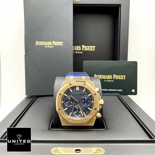 Audemars Piguet Royal Oak Offshore Chronograph 26401RO "Blue Leather" Supreme Replica Edition ap 50th anniversay blue dial 7