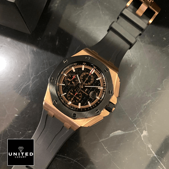 Audemars Piguet Royal Oak Offshore Black Rubber Bracelet Replica ?n the ceramic