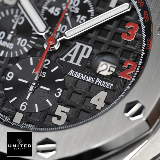 Audemars Piguet Royal Oak Offshore 26133ST.OO.A101CR.01 "Shaquille O'Neal" Exceptional Replica 1:1 audemars piguet royal oak offshore shaquille right Audemars Piguet Royal Oak Black Dial Replica red second hand