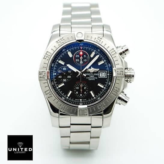 Breitling Super Avenger II A13370 "Black Dial" Premium Duplicate Edition breitling super avenger a13370 rrepliccaaa1 Breitling Super Avanger A11370 Replica Blue Dial Chronograph