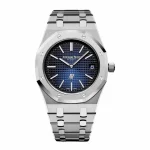 Audemars Piguet Royal Oak “Jumbo” Extra-Thin 16202ST “Blue Dial” Masterpiece Replica