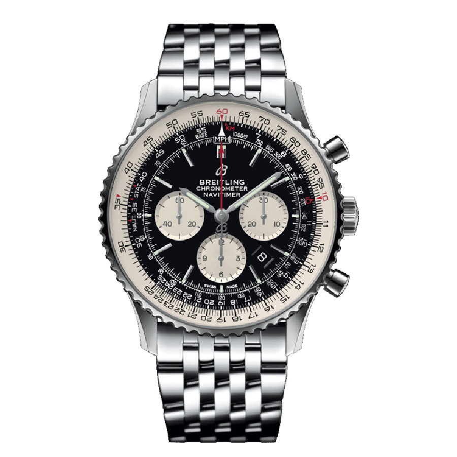 Breitling-Navitimer-B01-Black-Replica-1.webp Breitling Navitimer B01 Chronograph AB0121211B1A1 “Black Dial” Premium Duplicate Edition - Image 1