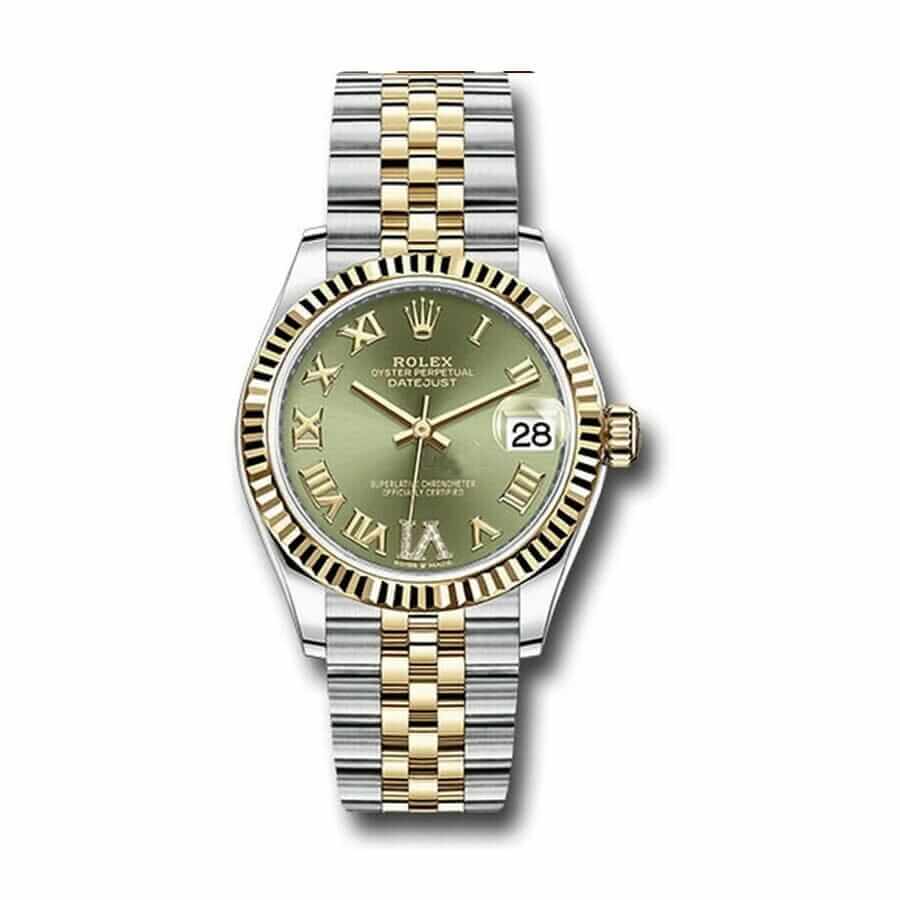 datejust-green-roman-number.jpg Rolex Datejust 278273 “Mint Green Jubilee” Perfect Duplicate Edition - Image 1