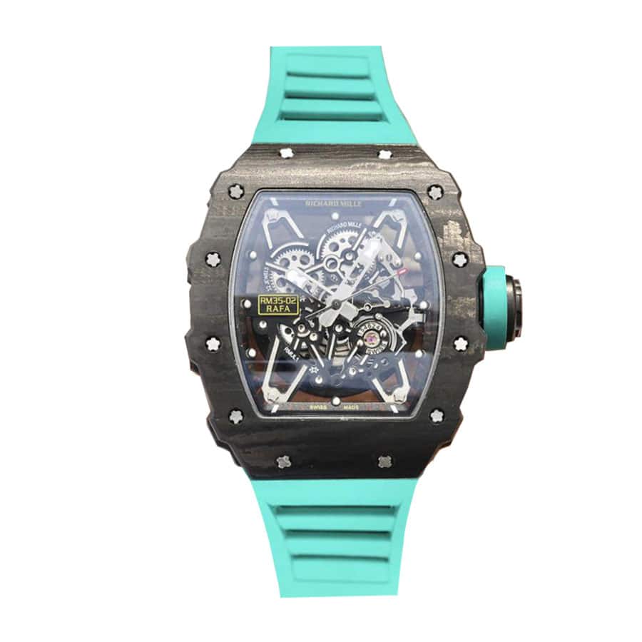 richard-mille-rm055-kv-v2-white-ceramic-blue-skeleton-dial-replica.jpg Richard Mille RM 055 “Yas Marina” Precision Duplicate 1:1 - Image 1