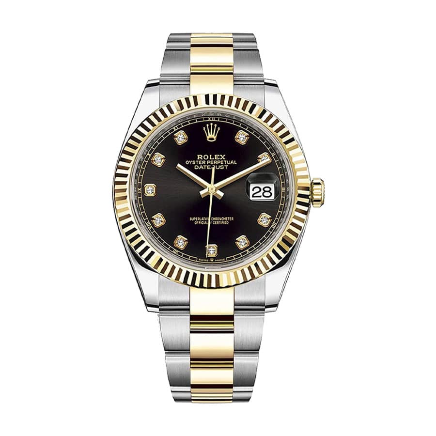rolex-datejust-126333-yellow-gold-steel-automatic-black-dial-oyster-replica.jpg Rolex Datejust 126333-0005 Black Dial Signature Replica 1:1 - Image 1