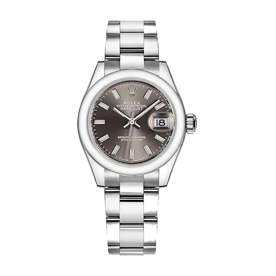 rolex-datejust-28mm-279160-steel-automatic-dark-grey-dial.jpg Rolex Lady-Datejust 279160 Dark Grey Dial Ultimate Clone Quality - Image 1