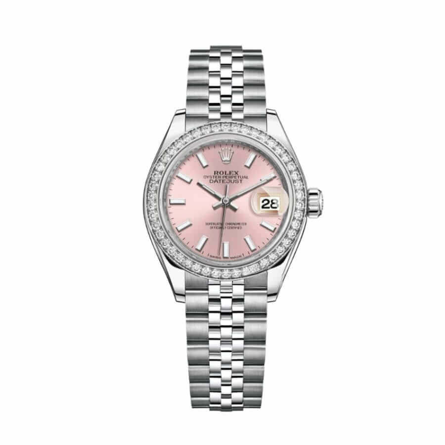 rolex-datejust-pink-dial-replica-1.jpg Rolex Lady-Datejust 279384RBR “Pink Dial Diamond Bezel” 1:1 Master Replica - Image 1