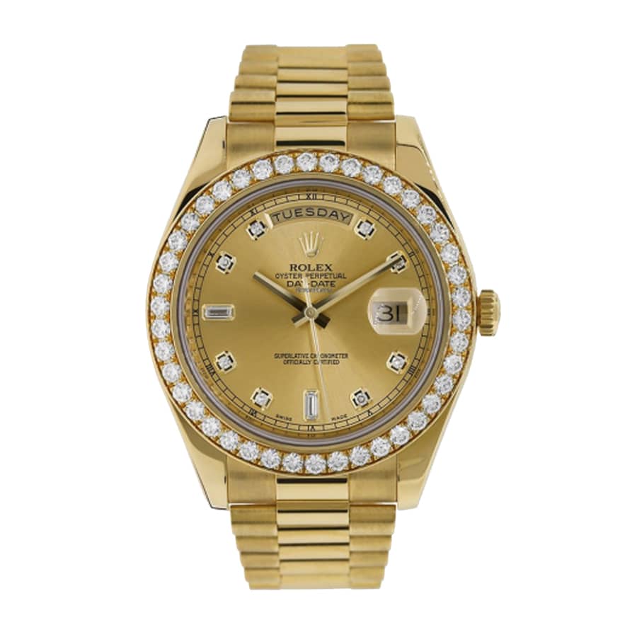 rolex-day-date-ii-218348-41mm-kw-yellow-gold-diamonds-champagne.jpg Rolex Day-Date 228348 “President” Master Clone Quality - Image 1