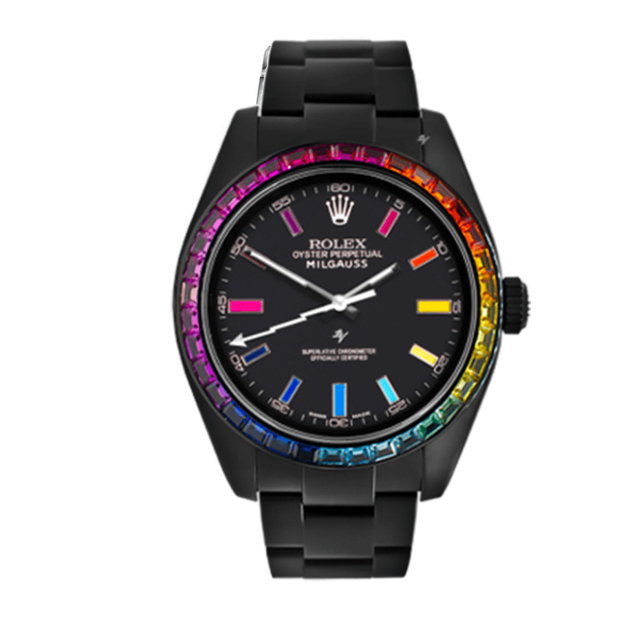 rolex-milgauss-sapphire-replica-1.webp Rolex Milgauss 116400GV “Sapphire Bezel” First-Class Clone - Image 1